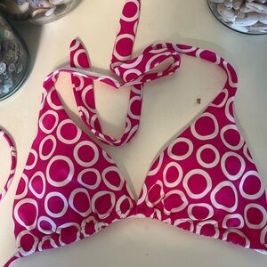 Victoria's Secret Pink and White Bikini Top